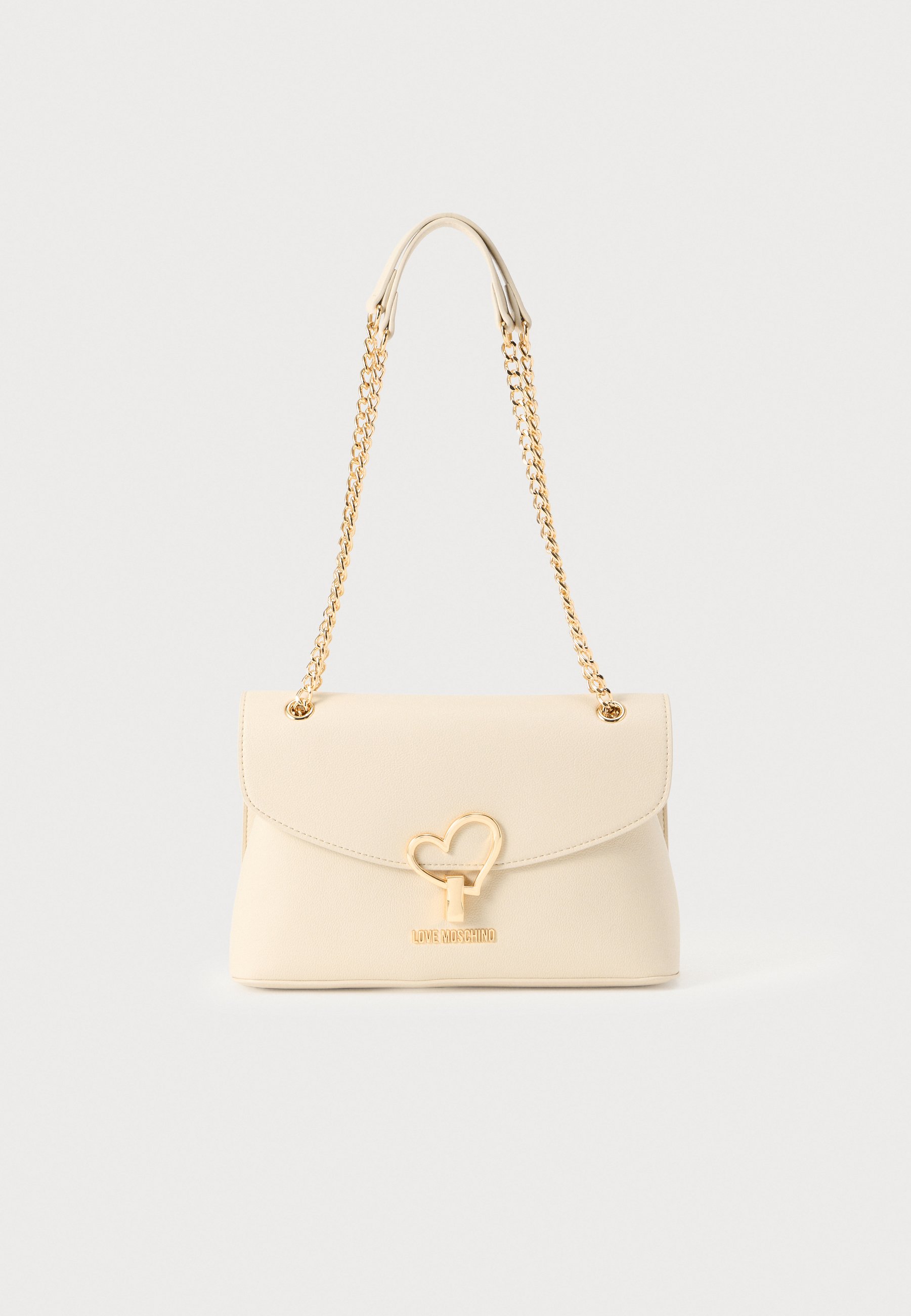 Love Moschino HEART TURNLOCK - Handbag - ivory/off-white - Zalando.ie