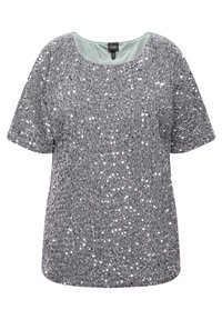Ulla Popken SHORT SLEEVE  - Blůza - silver