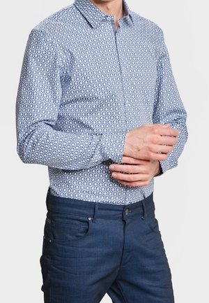 Overhemd - mottled dark blue