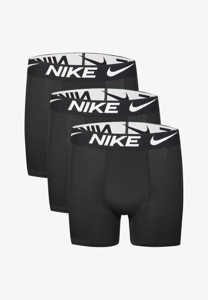 Crne bokserice od rastezljivog materijala, s visokim pojasom u kontrastnim crno-bijelim bojama te logotipom Nike. Pakiranje od tri komada.