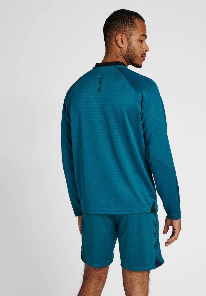 Herren Sportbekleidung | Hummel Langarmshirt deep lagoon/blau-meliert - UU35444 Herren Sportbekleidung | Hummel Langarmshirt deep lagoon/blau-meliert - UU35444