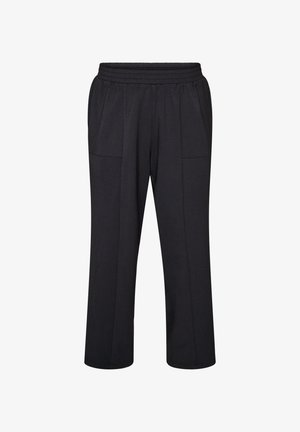 Zizzi, LOCKERE HOSE AUS JERSEY MIT HOHER TAILLE UND TASCHEN - Παντελόνι - schwarz