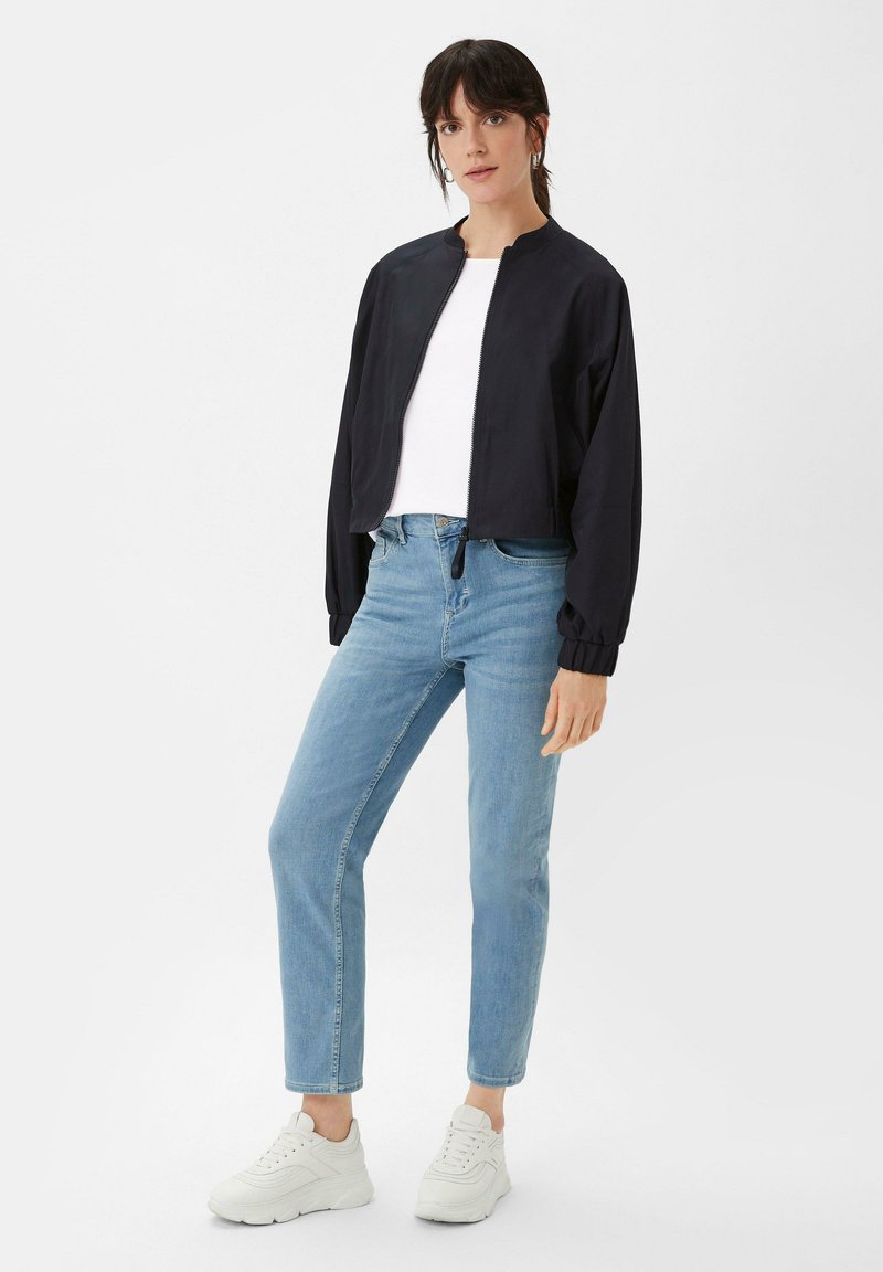 comma casual identity Langarmshirt - weiß