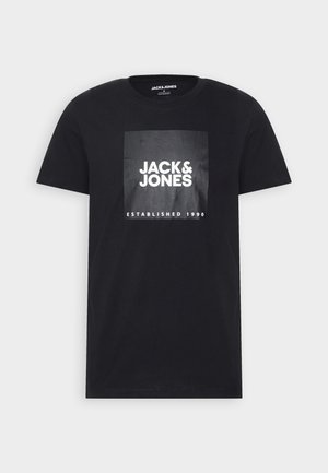 JJLOCK TEE CREW NECK - Print T-shirt - black
