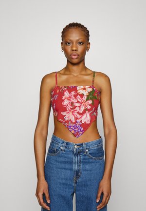 ONLY ONLNOVA LIFE SCARF - Μπλούζα - mineral red botanic