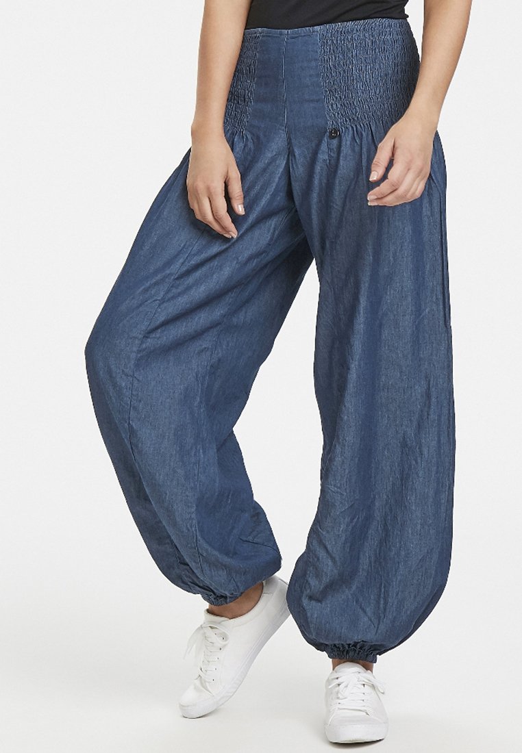 PULZ PZJILL - Jeans baggy - dark blue denim/délavé - Zalando.it