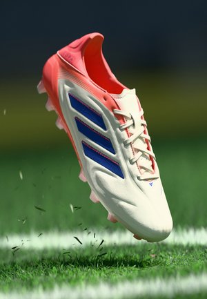 COPA PURE III LEAGUE 2G/3G AG - Ghete de fotbal pentru teren tare - off white/lucid blue/signal coral