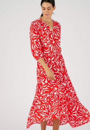 Damart Vestito lungo - rouge fleuri