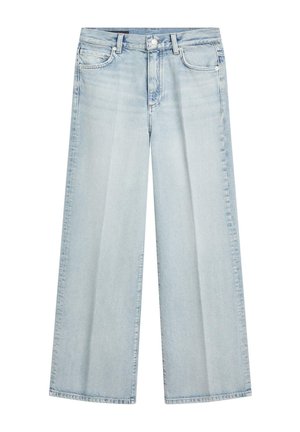 Massimo Dutti HIGH-WAIST PALAZZO  - Široké džíny - light blue