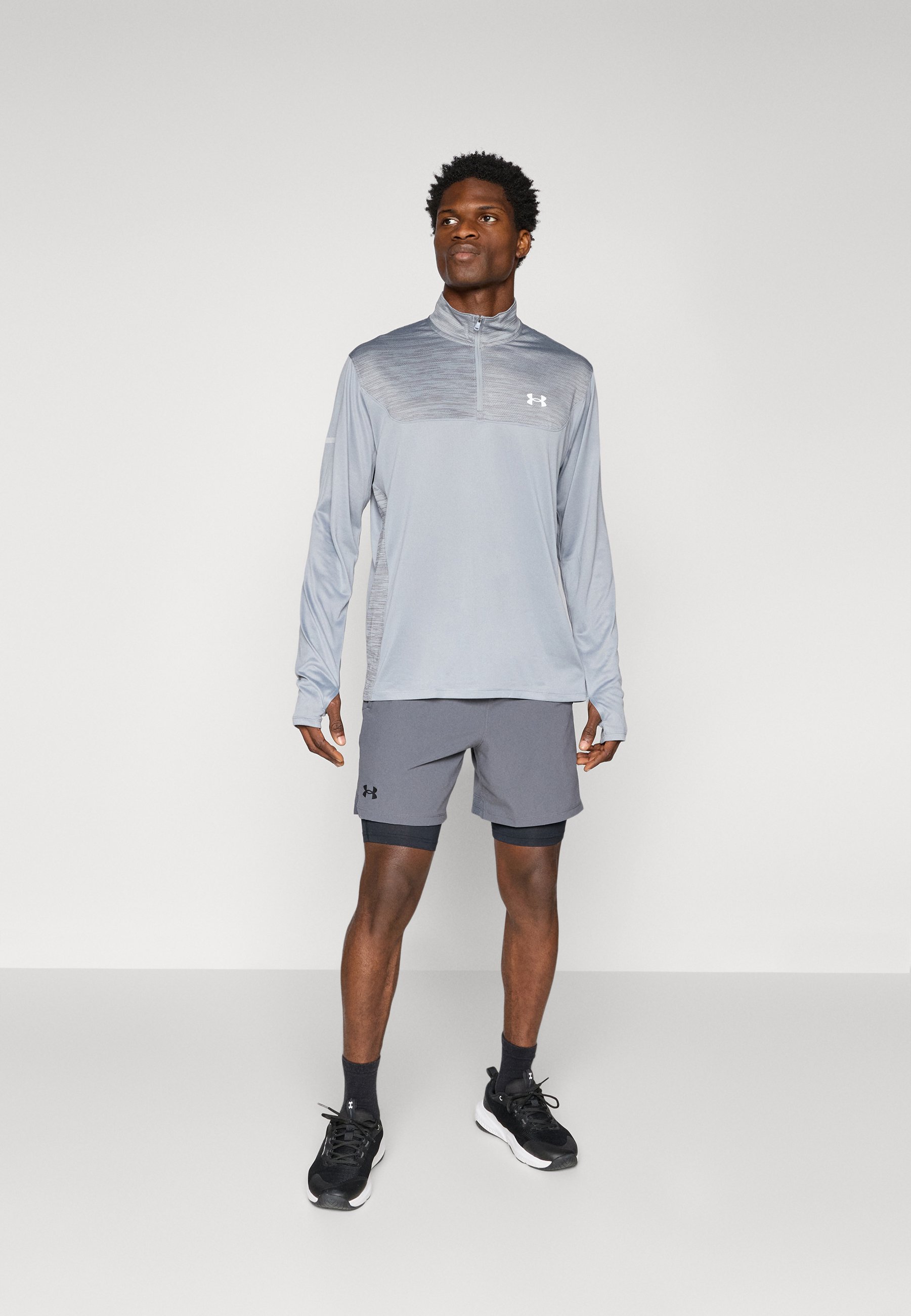Under Armour TECH UTILITY 1/4 ZIP - Sports T-shirt - steel