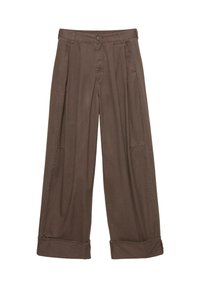 BALLOON FIT WITH DARTS - Pantaloni - dark brown