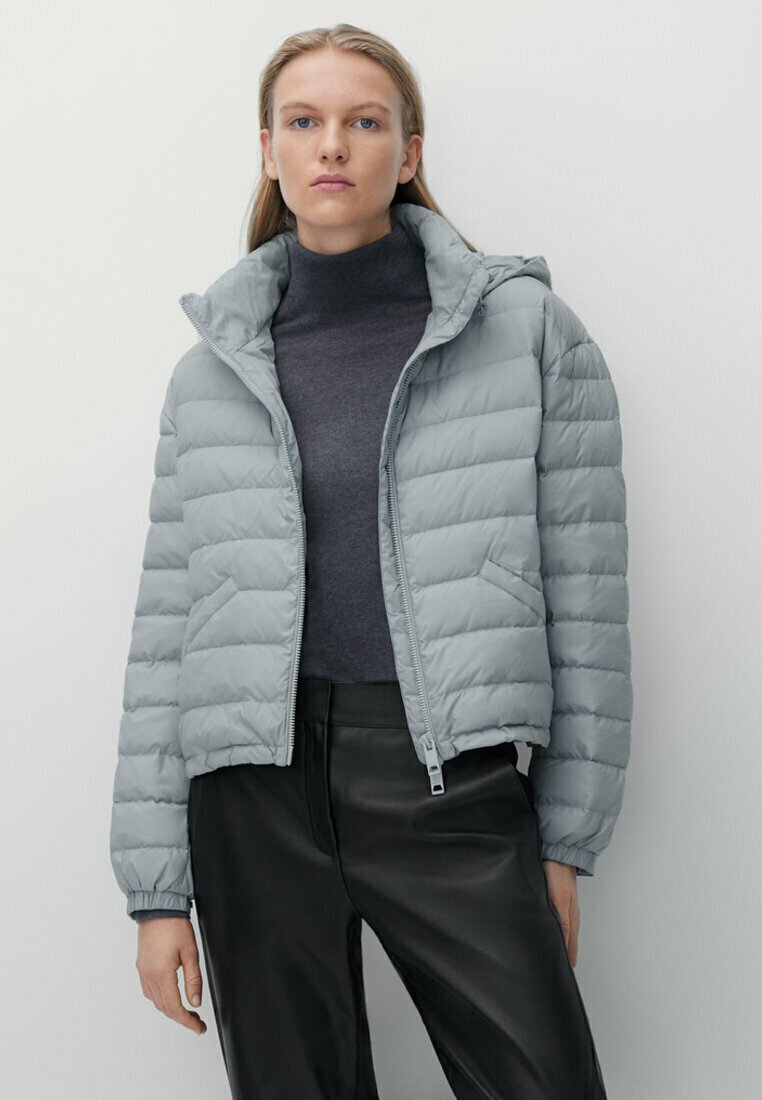 massimo dutti down puffer jacket with belt