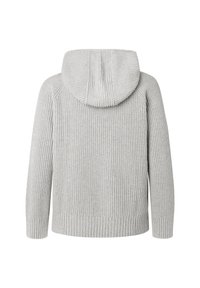 Hallhalli hallid soonik, millel on kapuuts, pikad varrukad ja istuv äär. Tekstuuritud pind ja struktureeritud disain suurendavad soojust.