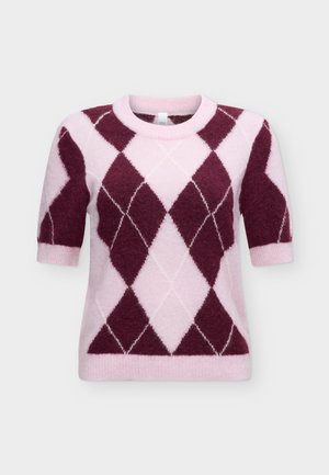 YAS, YASJOHI PULLOVER  - Pullover - pale lilac/fig/pristine harlequin