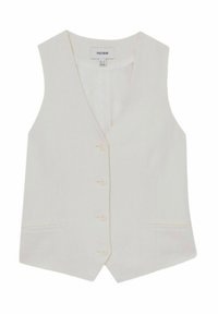 Reiss REGULAR FIT - DEVON BLEND BUTTON THROUGH - Chaleco - white