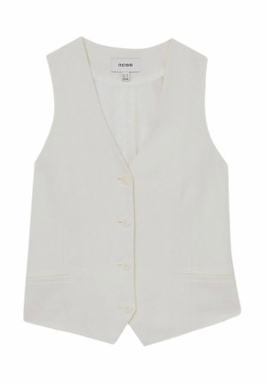 Reiss REGULAR FIT - DEVON BLEND BUTTON THROUGH - Strukirani kaput - white