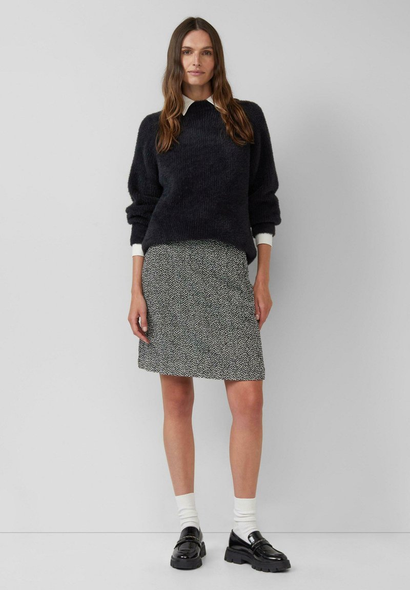 s.Oliver BLACK LABEL KLEID AUS BOUCLÉ - Sukienka letnia/granatowy