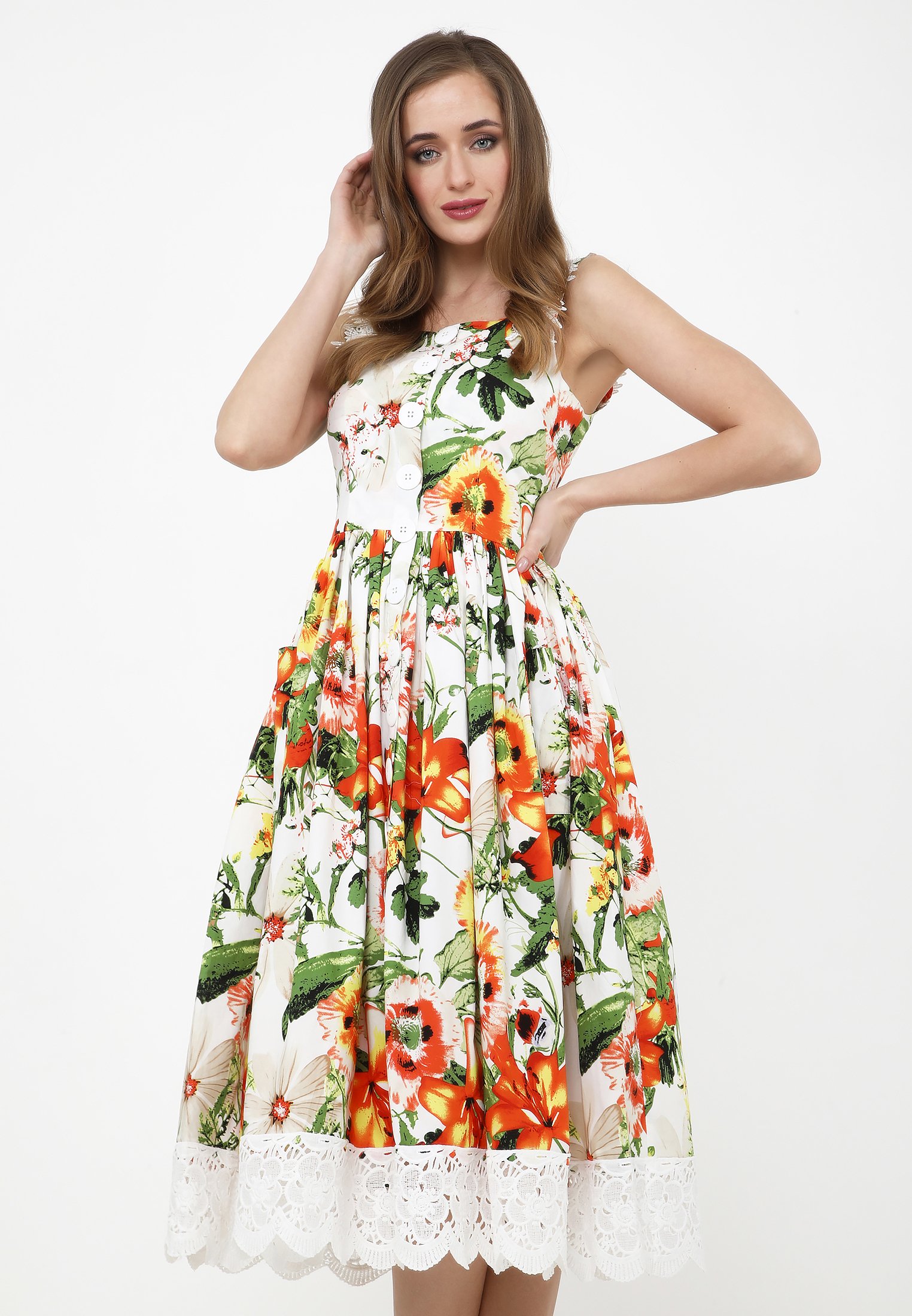 orange race day dress