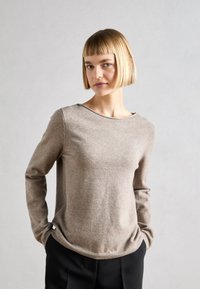 Marc O'Polo LONGSLEEVE ROUND NECK - Džemperis - shaded brown melange