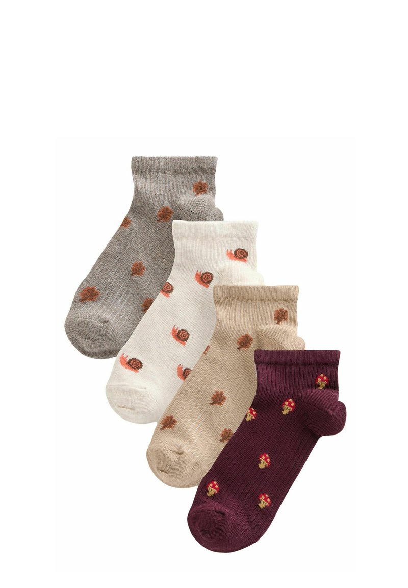 Next TRAINERS 4 PACK - Čarape - autumn animals ditsy