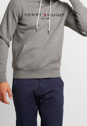 Felpa con cappuccio - mottled grey