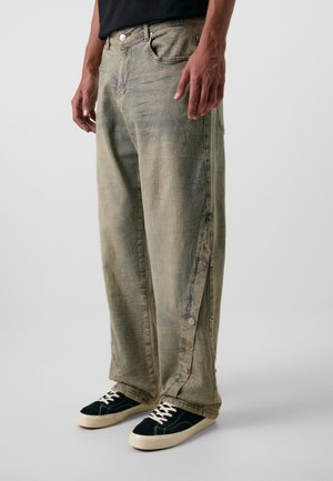 REJA UNISEX - Džínsy široké - stone wash