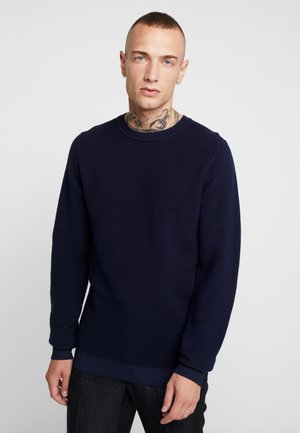 JELIAM CREW NECK - Stickad tröja - maritime blue navy