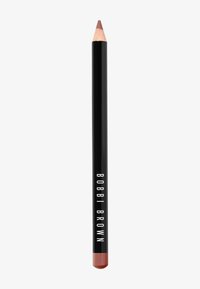 Bobbi Brown leppeblyant med svart kropp, spiss tupp og en varm nude-farge. Har hvit tekstlogo langs siden.