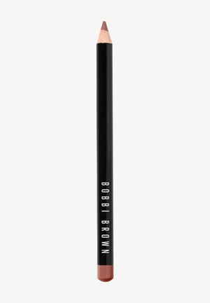 Bobbi Brown lip pencil with a black body, pointed tip, and a warm nude shade. Features white text logo along the side.