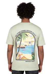 Wrong Friends MALDIVES  - Triko s potiskem - light green