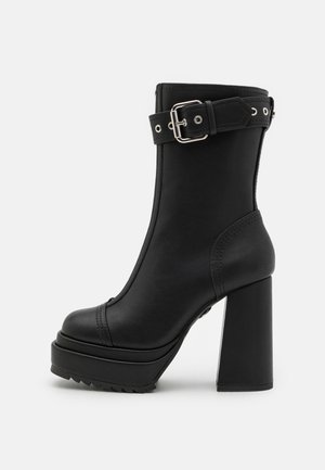 MAY ZIP BOOT - Cowboy/biker ankle boot - black