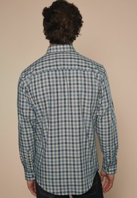 Next EASY OXFORD - Camicia - blue charcoal grey marl gingham