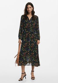 Desigual FLORAL MIDI - Vestito casual - black