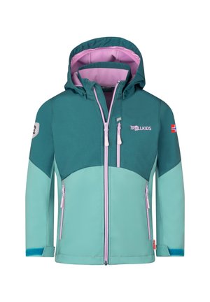 BALESTRAND - Soft shell jacket - midnight petrol/dusty teal/light violet
