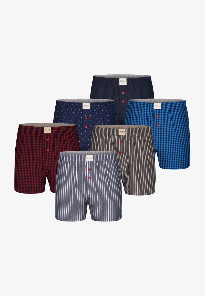 Phil & Co. Berlin 6 PACK - Široké boxerky - dark red,dark blue