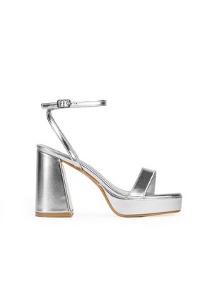 CON CAMPANA - Sandalias de tacón - plata