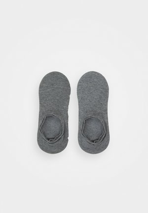 Graue, nahtlose Knöchelsocken aus weichem, dehnbarem Material. Mit einer runden Zehenpartie und elastischen Öffnungen für einen snug Fit.