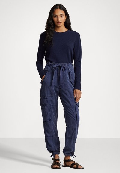 Polo Ralph Lauren LINEN BLEND TWILL CARGO TROUSER - Cargobroek - newport navy