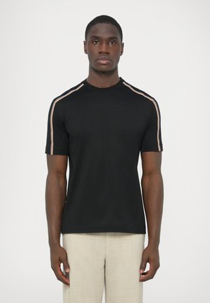 MENS STRIPE TAPE DETAIL - Základné tričko - black
