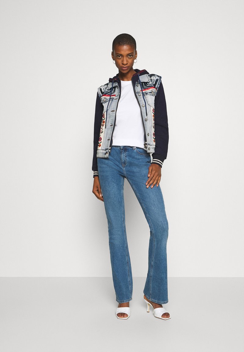 Desigual Chaq Liberte Veste En Jean Denim Bleach Multicolore Zalando Fr