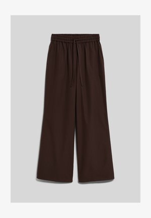 IVY OAK, IOPIALANE PANTS TROUSERS WITH ELASTIC WAISTBAND - Nohavice - dark chocolate