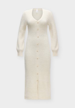 YAS, YASDOLLY LONG V NECK  - Robe pull - oatmeal