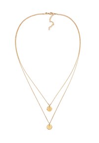 2-LAGIG PLÄTTCHEN GEHÄMMERT - Náhrdelník - gold-coloured
