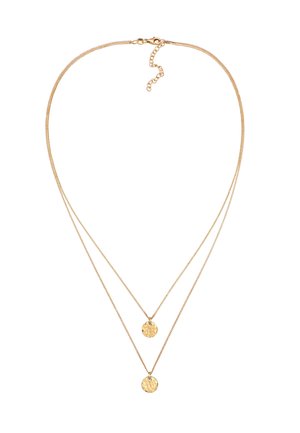 2-LAGIG PLÄTTCHEN GEHÄMMERT - Kaulakoru - gold-coloured