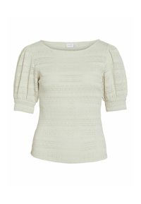 MIT KURZEN ÄRMELN RUNDHALS - T-shirt med print - birch