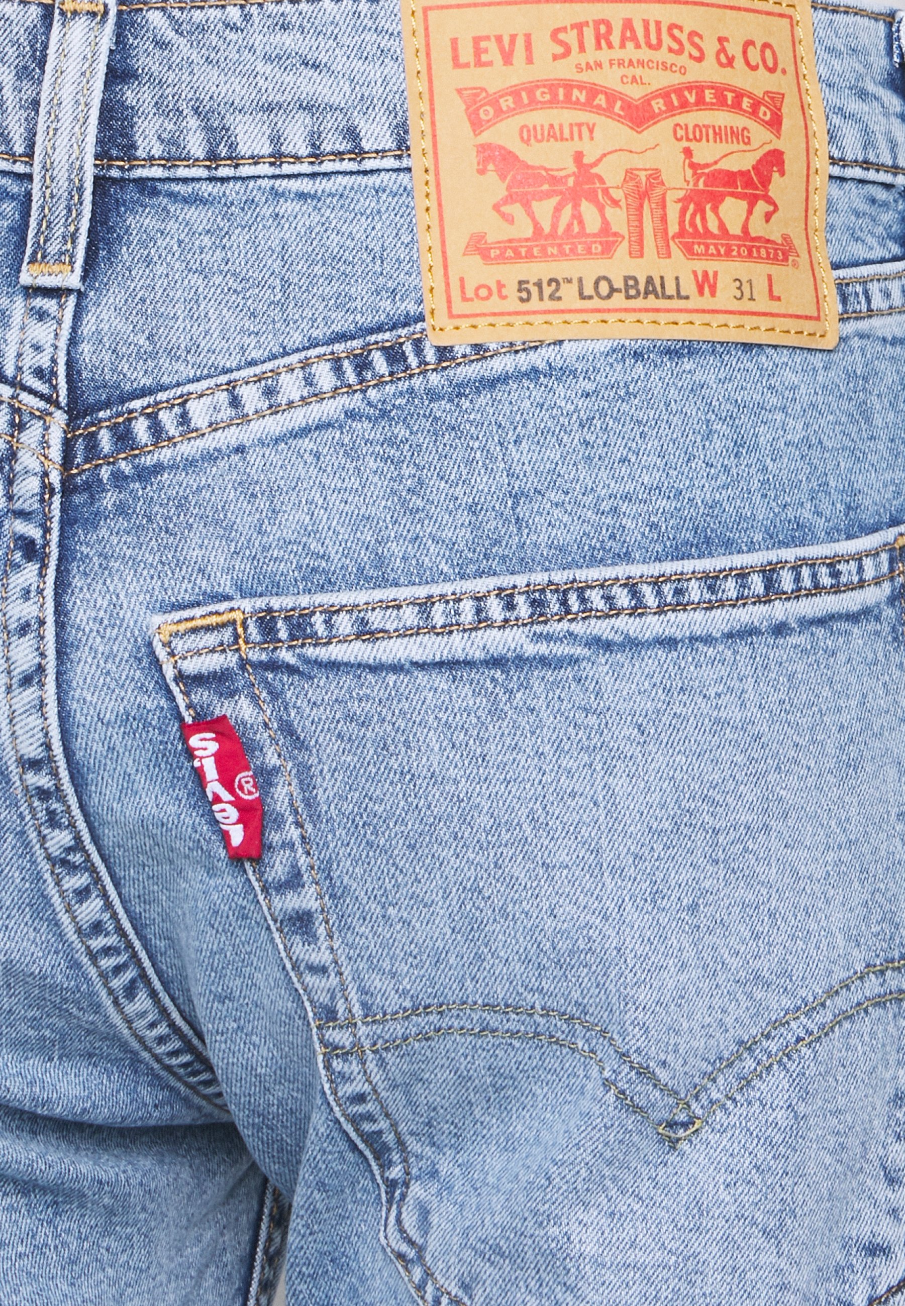Levi's® 512™ SLIM TAPER LO BALL - Slim fit jeans - wolf horizon/Lichtblauw  - Zalando.nl