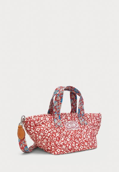 Polo Ralph Lauren QUILTED FLORAL COTTON SMALL TOTE - Rankinė per petį - red/multi-colored
