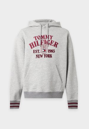 Tommy Hilfiger, VARSITY HOODIE - Jersey con capucha - light grey heather