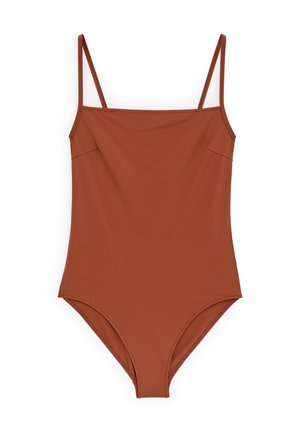 ARKET, ARKET SQUARE-NECK SWIMSUIT - Traje de baño - brown
