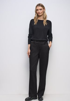 GLITZERNDE STRAIGHT LEG - Bukser - schwarz